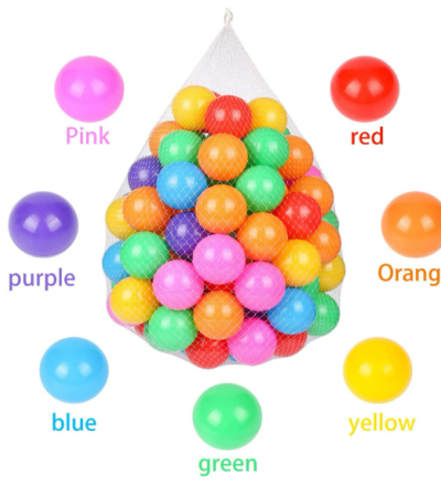 100个球坑球婴儿儿童儿童彩色海洋球生日派对活动游乐场软塑料球