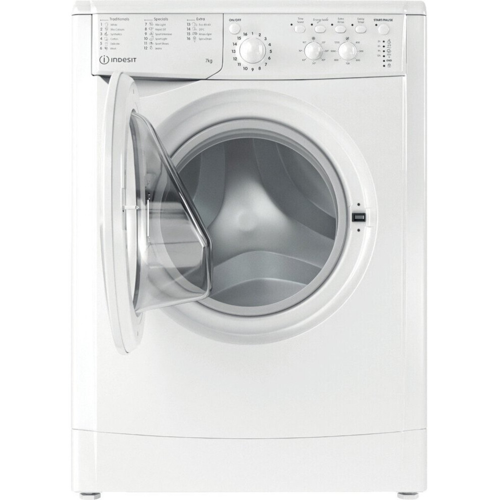 Indesit IWC 71252 W UK N Washing Machine - 7kg - 1200 rpm - White - Freestanding - IWC71252WUKN 